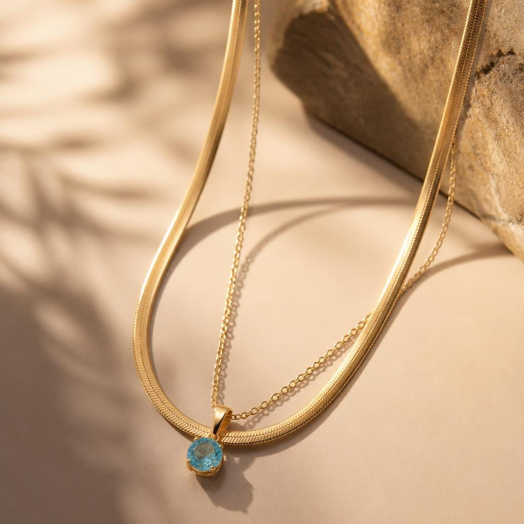 KYRA Azure Charm Necklace