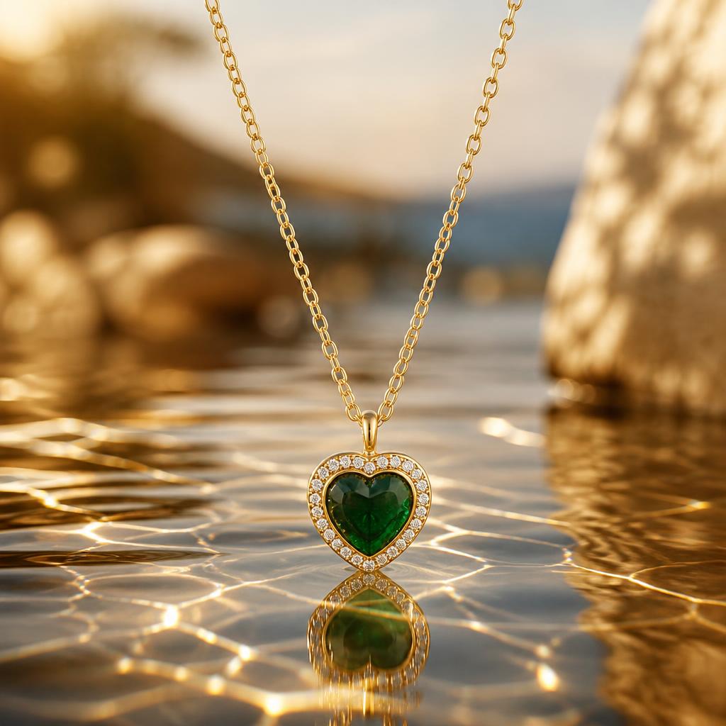 KYRA Emerald Heart Pendant
