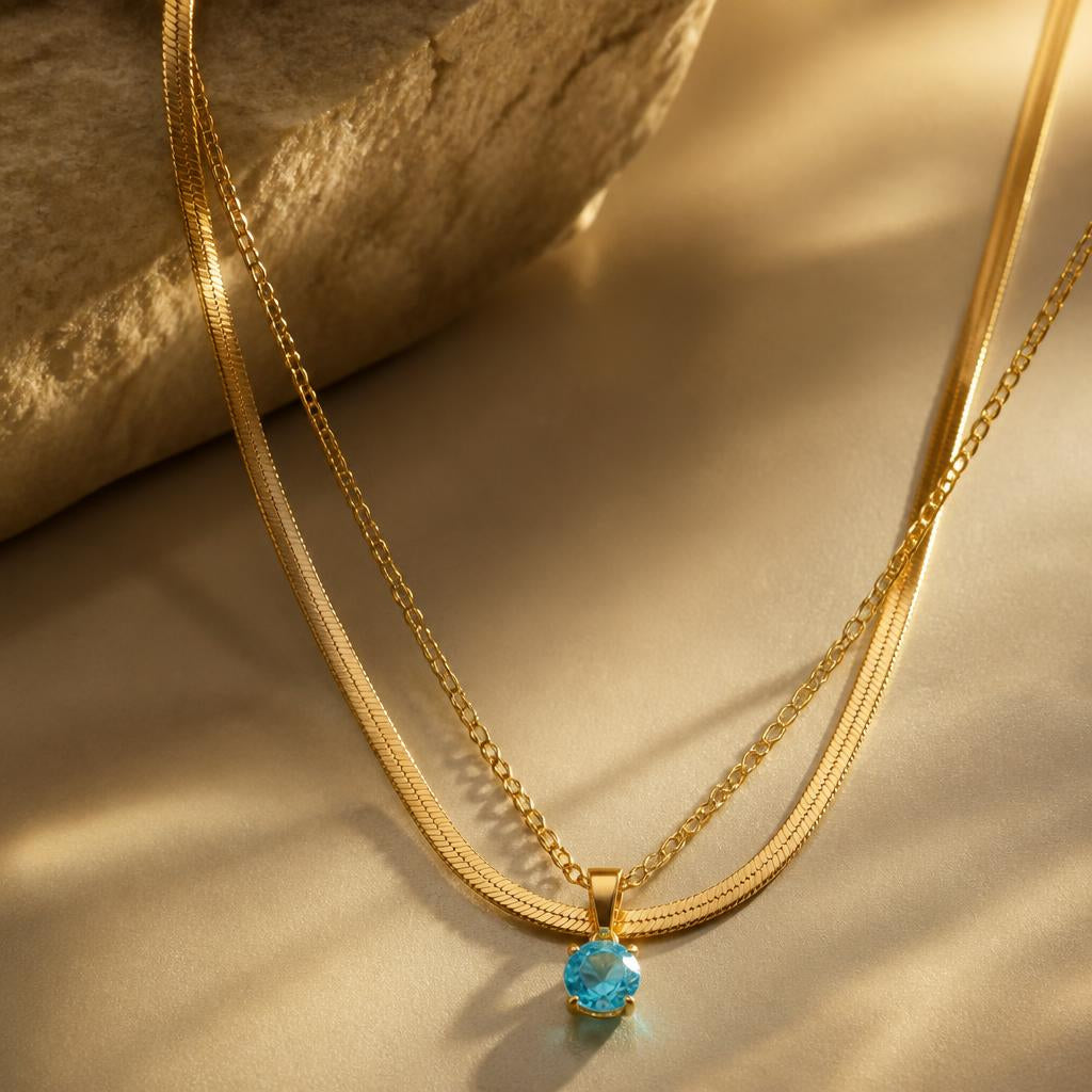 KYRA Azure Charm Necklace