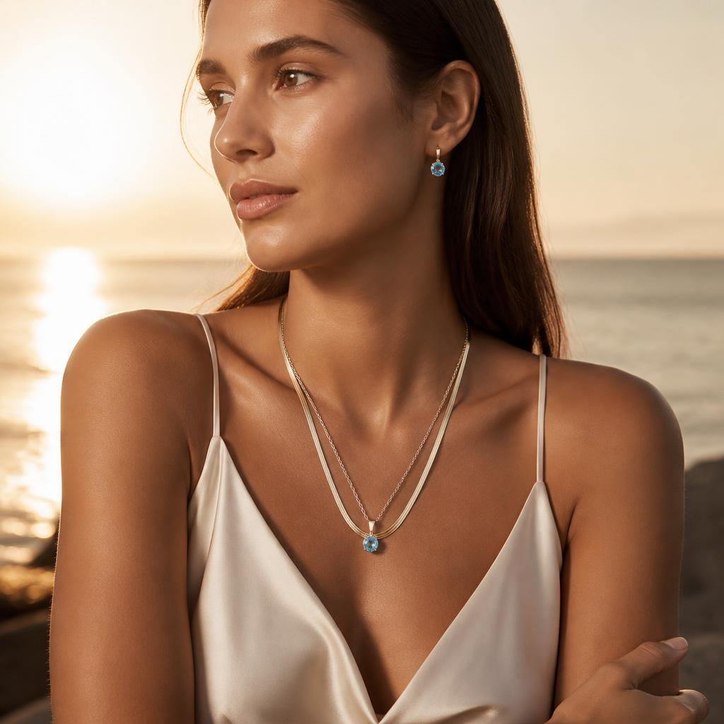 KYRA Azure Charm Necklace