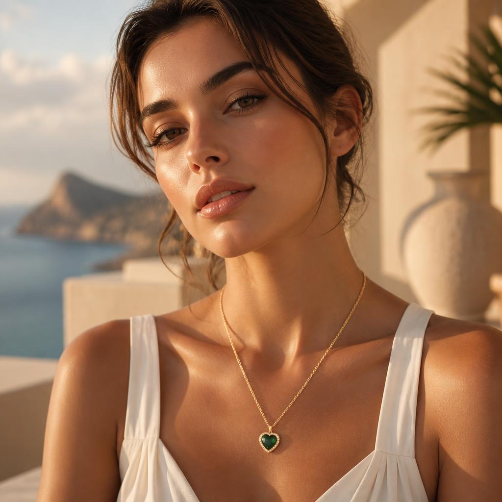 KYRA Emerald Heart Pendant