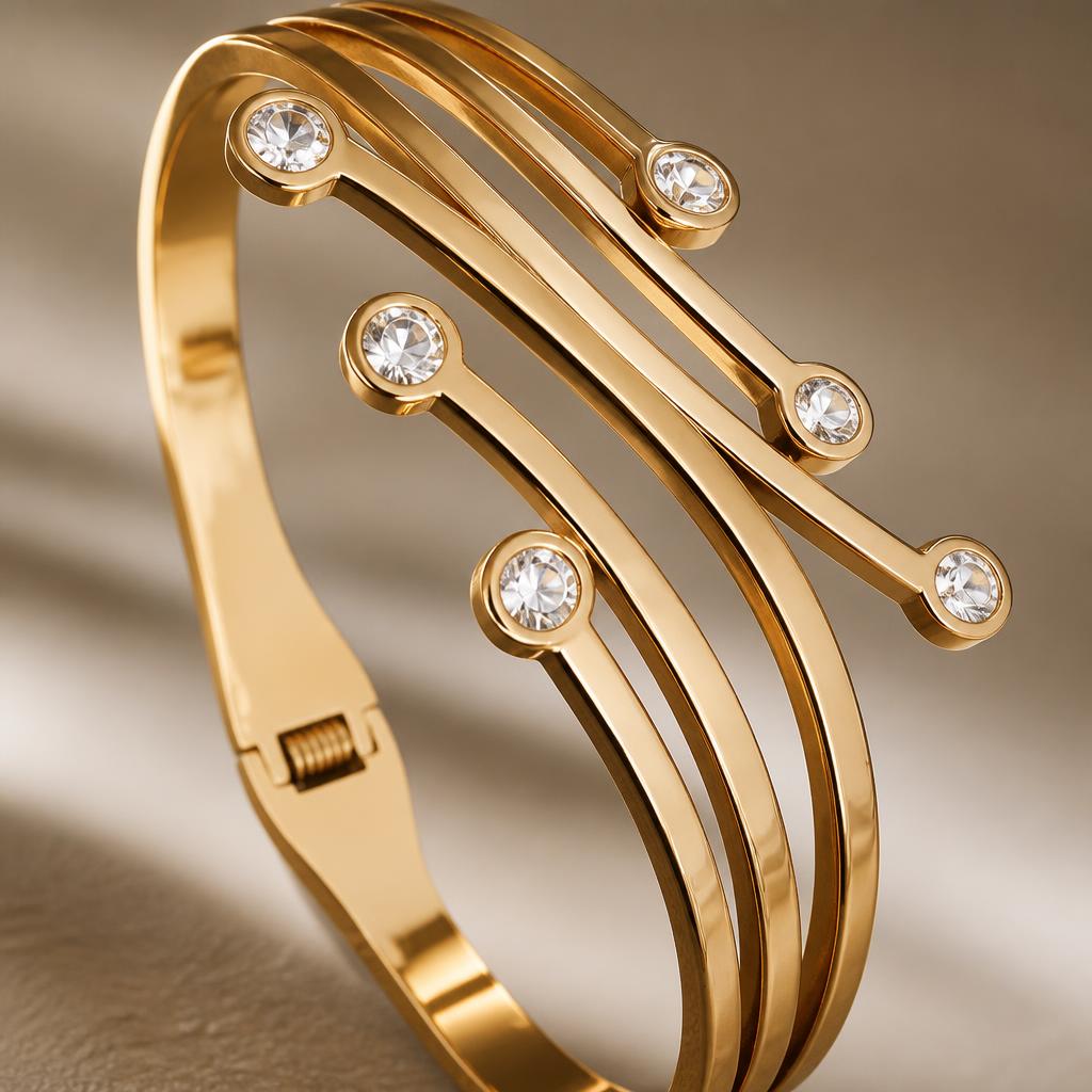 Celestia Crystal Cuff Bracelet