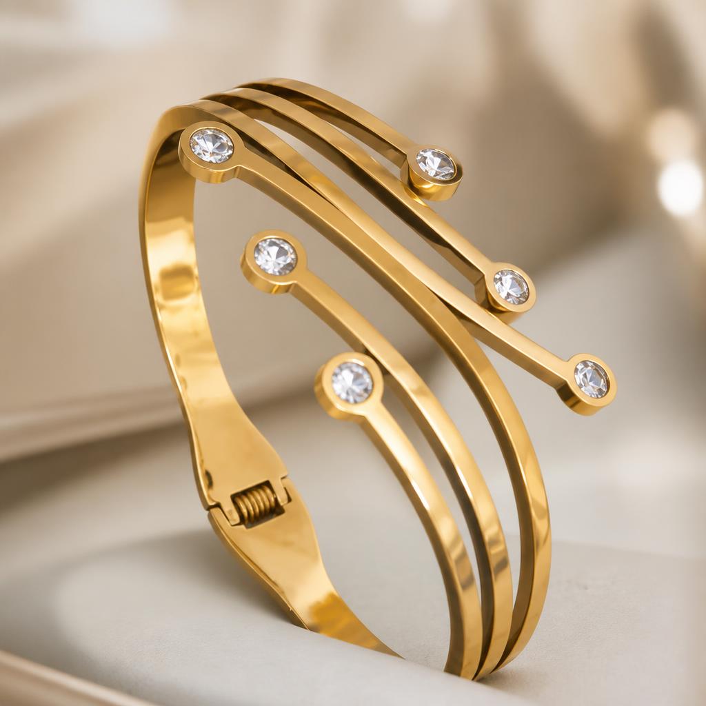 Celestia Crystal Cuff Bracelet