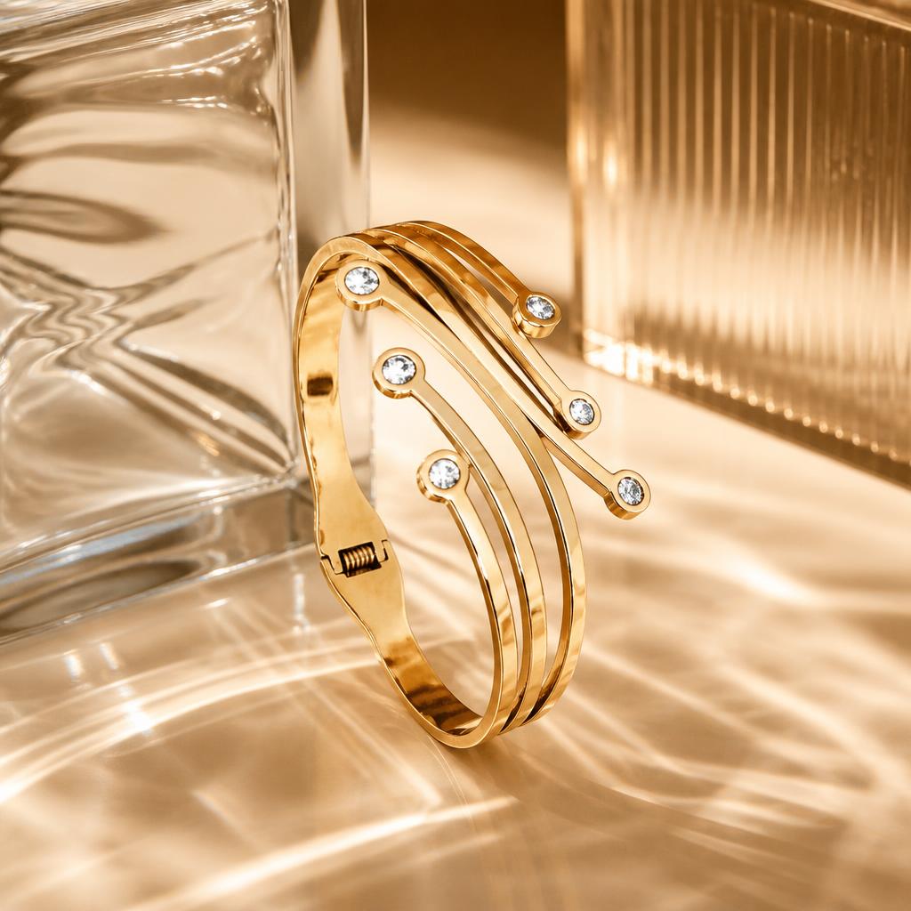Celestia Crystal Cuff Bracelet